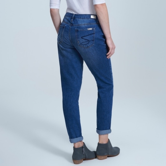 Seven7 High Rise Tapered Skinny Vintage Mom Jean's - Picture 2 of 7